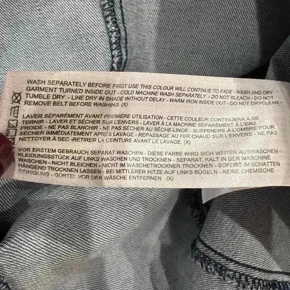 Finders Keepers Coco Belted Denim Jean Dress dress midi Blue Size 6(M) - Picture 10 of 10